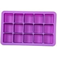 thumbnail image 2 of Elbee Home 15 Cubes Silicone Ice Cube Tray Silicone Ice Mold for Drinks, Purple 2-Pack, 2 of 7