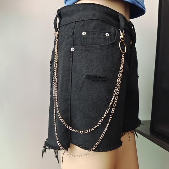 Punk Steet Keychains Chain Women Men Moon Star Rivets Skull Accessories Choice Rock Goth Pants Waist Belt Chain On Jeans Jewerly