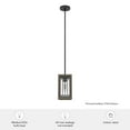 thumbnail image 7 of Hunter - Chevron 1-light Rustic Iron, Mini Pendant Light, Dimmable, Casual Style, Rectangle Shaped, for Bedrooms, Kitchens, Dining, Living Rooms - 19973, 7 of 7