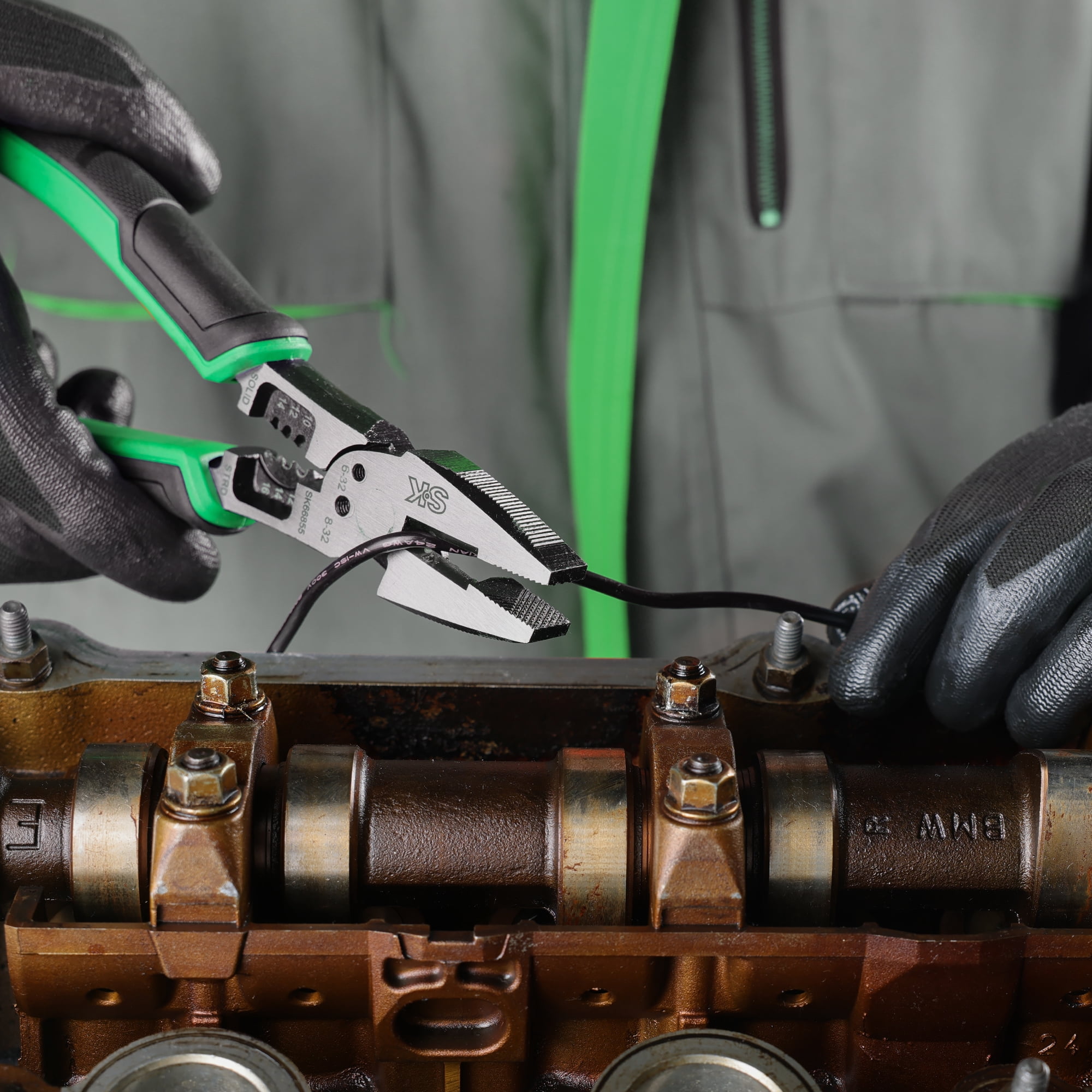 SK Hand Tools SK02107 8" Multi Linesman Pliers, 1 Piece