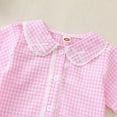 thumbnail image 6 of HCNTES Baby Girl Ruffle Pajamas Set Short Sleeve Button Shirt Top Shorts 2 Piece PJ Set Toddler Sleepwear baby clothes for boys(4-5 Years,Pink), 6 of 9
