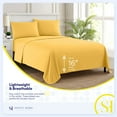 thumbnail image 2 of Sweet Home Collection California King Sheet Sets, Classic 1800 Series Deep Pocket 4 Piece, Luxury Soft Microfiber Bed Sheet Sets, Yellow, 2 of 5