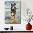 thumbnail image 5 of Funny Dog on Beach Canvas Wall Art, Beauceron Dog Picture Ocean Artwork for Bathroom Bedroom Living Room, Art Decor 8x12 Inches, 5 of 6