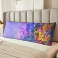 thumbnail image 5 of Naloa Colorful Purple Cosmos Flower Super Soft 20x60 Body Pillow Case,Long Side Hidden Zipper（PILLOWS ARE NOT INCLUDED）, 5 of 6