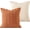 Rust Red, variant on MOCOFO Woven Throw Pillow Covers, 3D Textured Yarn-Dyed Cotton Blend, 18x18 Inches, Square, Boho Wabi-Sabi Farmhouse Style (Orange, 12 x 20 inch)