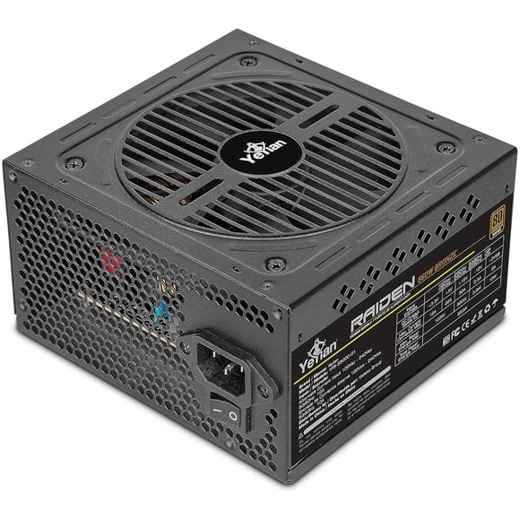Fuente de Poder PC 650W Gamer Yeyian RAIDEN 80 Plus Bronce