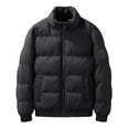 thumbnail image 3 of LEEYNEER Men‘s Stand Collar Puffer Jackets Winter Thick Warm Quilted Down Coat Big&Tall Lightweight Windbreaker Jackets Outerwear with Pockets, 3 of 3