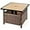 Brown, variant on VibrantEcho Wicker Side Table with Umbrella Hole, Square PE Rattan Outdoor End Table for Patio, Garden, Poolside, Deck w/UV-Resistant Frame, Storage Space - Brown