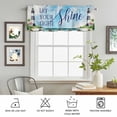 thumbnail image 5 of Kitchen Valances for Window, LET YOUR LIGHT Shine Light Filtering Rod Pocket Valance Curtain, Watercolor Ocean Beach Lighthouse Short Curtains Window Topper for Bedroom Bathroom Living Room 42x12in, 5 of 9