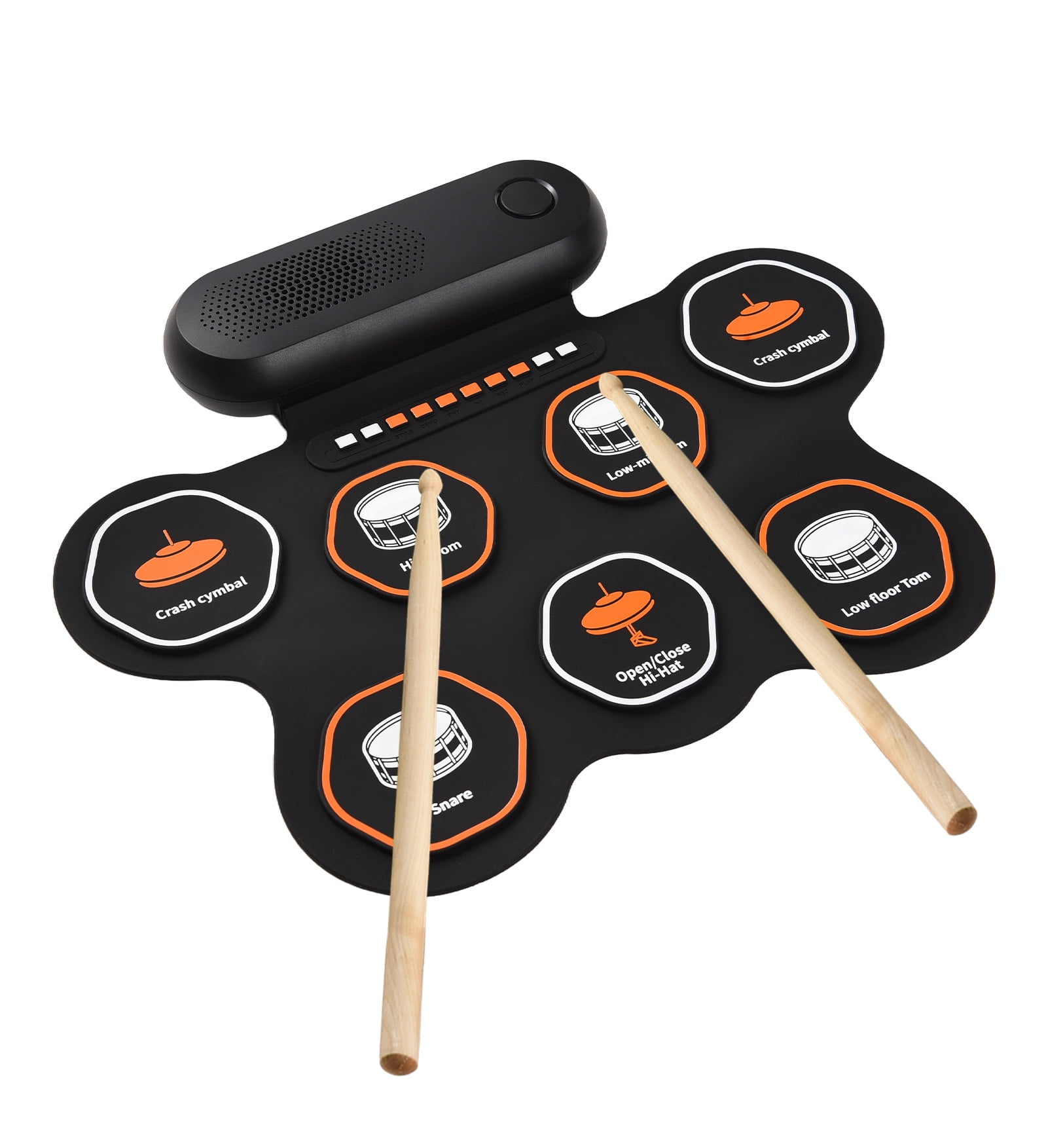 RockJam Digital Beat Making 7 Pad Electronic Tabletop Drum Kit
