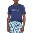 thumbnail image 1 of Calvin Klein - Playera de Manga Corta est&aacute;ndar Ligera de Secado r&aacute;pido, 40+ protecci&oacute;n UPF para Hombre, Azul Marino Logo, X-Large, 1 of 5