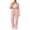 Pink, variant on Naotn Women Ribbed Knit 2 Piece Sweatsuit Set, Full Zip Up Long Sleeve Cropped Hoodies Wide Leg Pants Matching Casual Sets