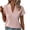 Pink, variant on WIZUTIZ Tops for Women Holiday Saving Vintage Cotton Blend Elegant Basic Blouse Short Sleeve Breathable Ladies Tshirts Pure Colour V-Neck Tee Fluffy Athletic Tshirt Cozy Style Solid Shirts Tops Pin