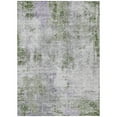 thumbnail image 2 of 5' X 8' Olive Green And Gray Abstract Washable Indoor Outdoor Area Rug, 2 of 5