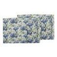 thumbnail image 3 of S4Sassy Blue Leaves & Magnolia Floral Washable Placemats & Napkins Table Decor Dining Mats, 3 of 3