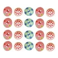 thumbnail image 1 of Thinsony 100 Pieces Wood Buttons Floral Print Scrapbooking Button for Sewing, 1 of 6