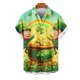 thumbnail image 1 of Blusa y camisa de manga corta con cuello vuelto para hombre, blusa informal de moda con cuello vuelto, blusa estampada de manga corta con botones, blusa de poliéster para hombre, 1 of 4