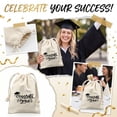 thumbnail image 2 of Canvas Drawstring Graduation Gift Bag Congrats Grad Reusable Pouch for Jewelry Candies and Small Party Favors Class of 2026 Souvenir, 2 of 6