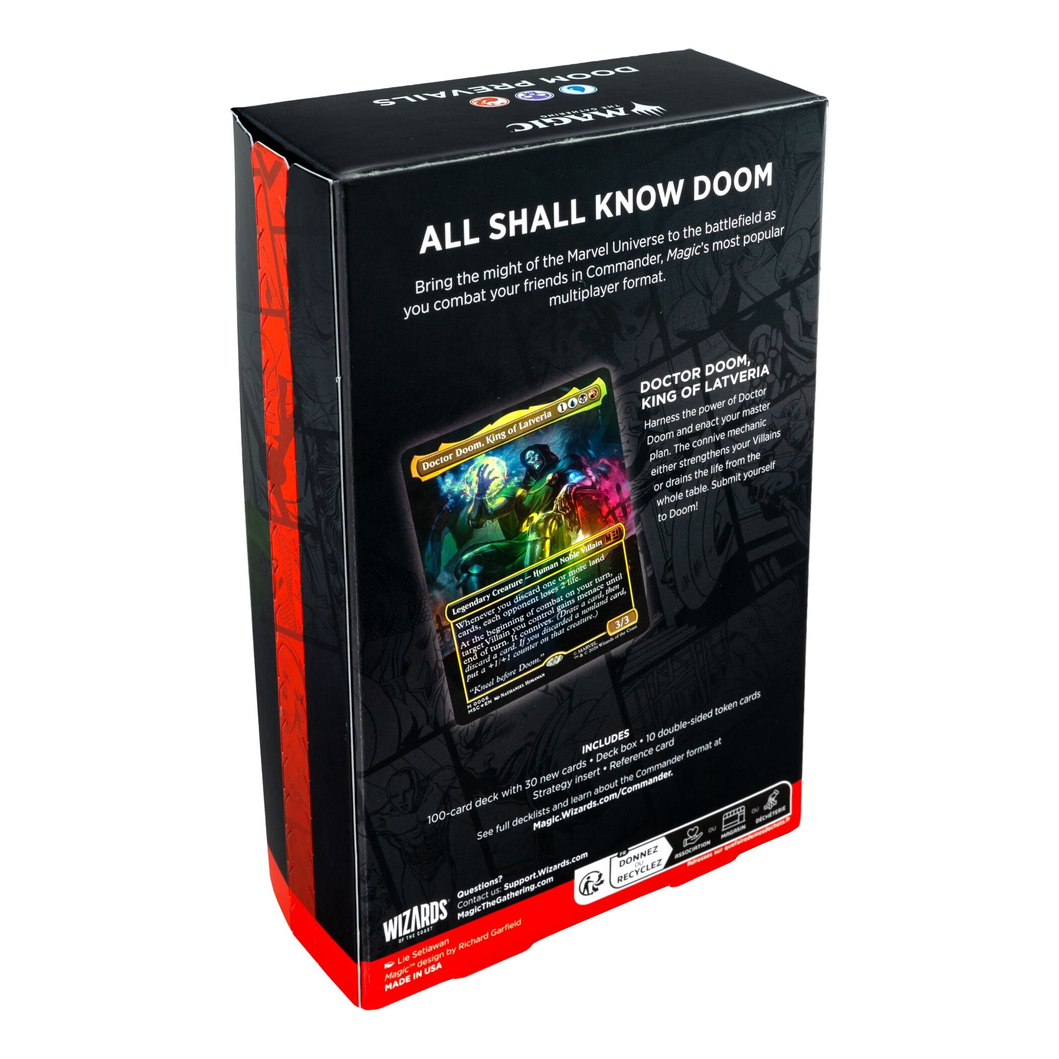 Magic: The Gathering Trading Card Games Marvel Super Heroes Commander Deck  Doom Prevails