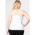 thumbnail image 4 of 3 Women White Cami Tank Top Spaghetti Strap Shirt Camisole Basic Layer Plus Size, 4 of 4