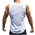 thumbnail image 5 of Mens Tank Tops Qiggri Men's Casual Solid Color Mesh Round Neck Pullover Sports Sleeveless Fashion, 5 of 6