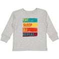 thumbnail image 3 of Inktastic DJ Eat Sleep DJ Repeat Music Boys or Girls Long Sleeve Toddler T-Shirt, 3 of 5