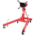 thumbnail image 4 of 1500 lbs Heavy-Duty Engine Rotating Stand with Geared 360° Adjustable Head, Folding Design, 6 Swivel Casters, Red Color, 4 of 9