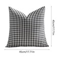 thumbnail image 3 of Fundas de almohada impermeables para exteriores con estampado clásico de cuadros para patio, piscina, jardín y sofá: fundas decorativas para cojines con textura tejida, fáciles de limpiar., 3 of 6