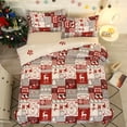 thumbnail image 7 of Christmas ,Snowman Snowflakes Pattern Winter Xmas Themed Bedding Set,Decorative 3 Piece Bedding Set with 2 Pillow Shams(No Comforter), 7 of 7