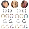 thumbnail image 2 of QQTDFG 5Pcs/Set Stainless Steel Horseshoe Septum Ring 16g Ear Nose Lip Piercing Jewelry-Set 3-6mm, 2 of 9