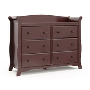 Storkcraft Avalon 6 Drawer Universal Dresser Cherry