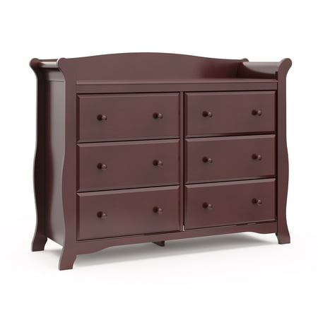 Storkcraft Avalon 6 Drawer Universal Dresser Cherry