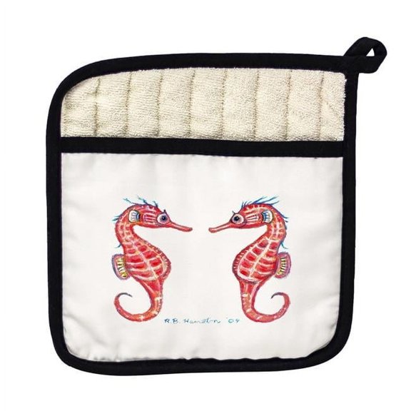 Betsy Drake PT088 Seahorses Pot Holder