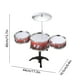 thumbnail image 3 of Batería electrónica infantil con micrófono y órgano | Juguete musical moderno para niños | Instrumento de percusión de jazz con luces | Juguete musical educativo, 3 of 6