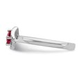 thumbnail image 3 of Bague en Argent Sterling Stackable Expressions Poli Cr. Ruby & Dia Taille 10, 3 of 3