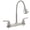 Brushed Nickel, variant on RV Kitchen Faucet,Camper Faucet Kitchen Replacement RV Sink Faucets with Flexible Arch 360 Swivel Rotatable Sprayer for Campers,Travel Trailers,Motorhomes,8 inch 2 Hole,Non-Metallic,Brushed Nickel