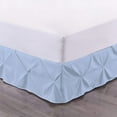 thumbnail image 3 of D.N.G. BEDDINGS 1 Piece Pinch Pleated Bed Skirt, 12 Inch Deep Pocket, 800 Thread Cotton 100% Egyptian Cotton, Queen Size (60" x 80") Inch, Solid Light Blue, 3 of 3