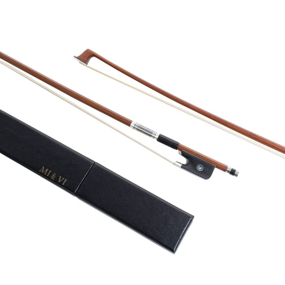 MI&VI AB-530 Classic Brazilwood Viola Bow for 14"-17" Violas (Full Size) with Bow Case Included