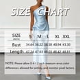 thumbnail image 4 of Morttic Women's Solid Color Ruched Waist One Shoulder Midi Dress – Elegant Satin Sleeveless Cocktail Gown Khaki，S, 4 of 4