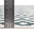 thumbnail image 5 of Rugs.com Jill Zarin Outdoor Collection Rug – 7' 10 x 10' Teal Flatweave Rug Perfect For Living Rooms, Large Dining Rooms, Open Floorplans, 5 of 9