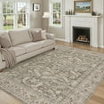 thumbnail image 5 of BERTHMEER 6'x9' Area Rug for Living Room Machine Washable Bedroom Rugs Distressed Vintage Oriental Traditional Print Brown Rug for Dining Room Farmhouse Nonsilp Carpet, Brown, 5 of 6