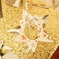 thumbnail image 4 of Baweave [Golden Sequin Table Runner] 5 Pack Golden Sequin Table Runner - Rectangle  12x108”  Machine Woven  Polyester Tablecloth for Graduations  Weddings  Bridal & Baby Showers  Bachelor, 4 of 5
