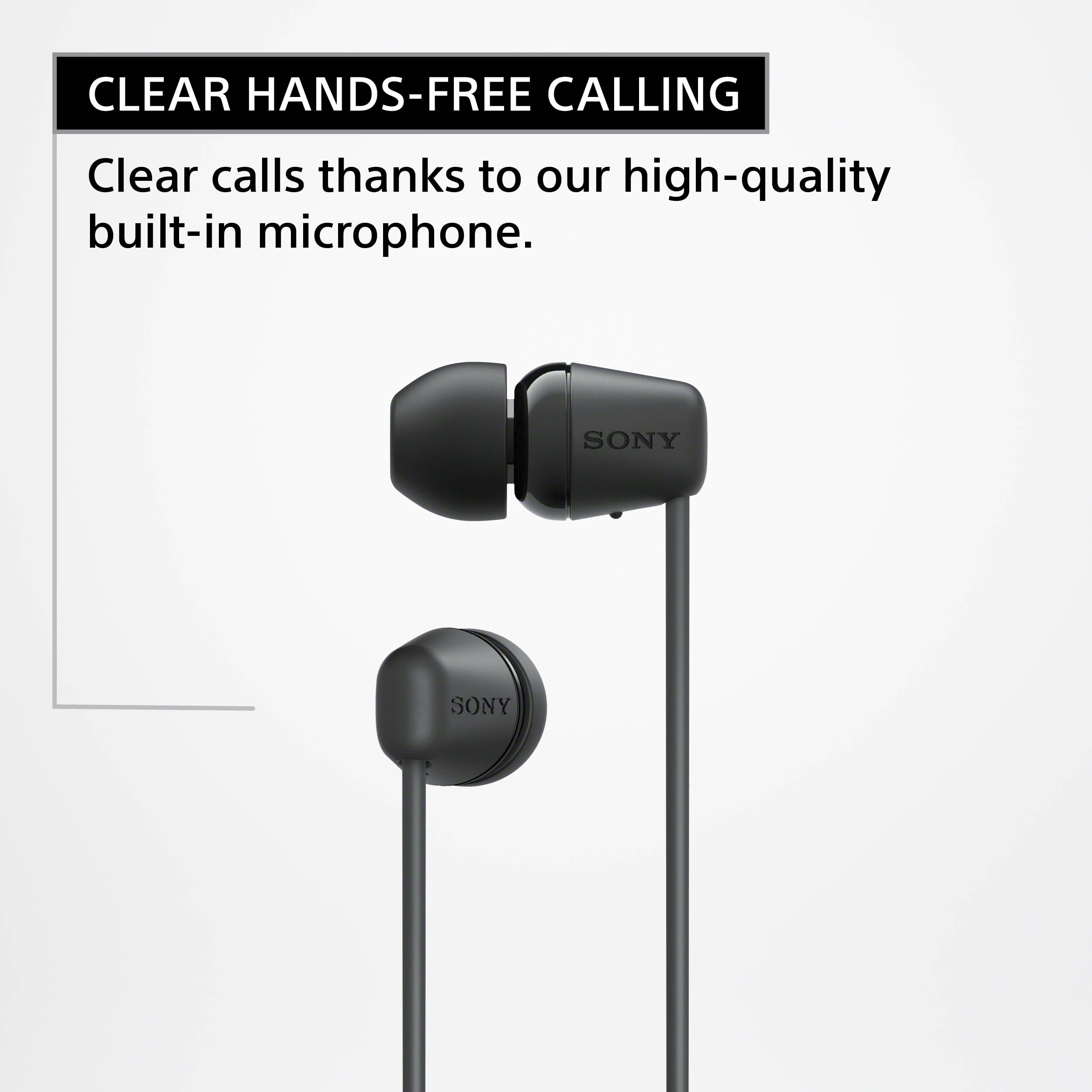 Sony WI-C100 Wireless In-Ear Bluetooth Headphones Black photo 6