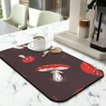 thumbnail image 2 of Mushroom with Snails Coffee Drying Mat 19.5x12in, Diatom Mud Kitchen Pads, Amazingly Absorbent, Perfect for All Kitchen Counters, 2 of 7