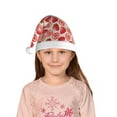 thumbnail image 5 of Haiem Cute Strawberry Pattern Santa Hat Confortable Velvet Christmas Hat for Christmas Party Favors Fit for Adults and Kids, 5 of 6