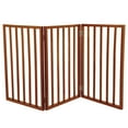 thumbnail image 3 of PETMAKER 3-Panel Indoor Foldable Pet Gate for Stairs or Doorways (Mahogany), 3 of 3