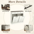 thumbnail image 5 of Blotout Double Tilt Trash Cabinet with 2 Hidden Drawers,Kitchen Hidden Trash Can with Flip Cover,Suitable for Kitchen,House,Apartment,Dormitory,Laundry Room, 5 of 7