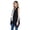 BLACK, variant on Maternity Sleeveless Cascading Vest Cardigan