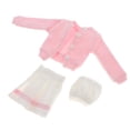 thumbnail image 2 of Conjunto de ropa para muñeca a escala 1/6, incluye traje y falda plisada de 3 piezas para muñeca BJD de 30 cm (12 pulgadas). Rosa claro, 2 of 9