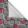thumbnail image 6 of Ambesonne Teen Room Valance & Curtain, Geometric, 55"x30", Magenta Black and White, 6 of 6
